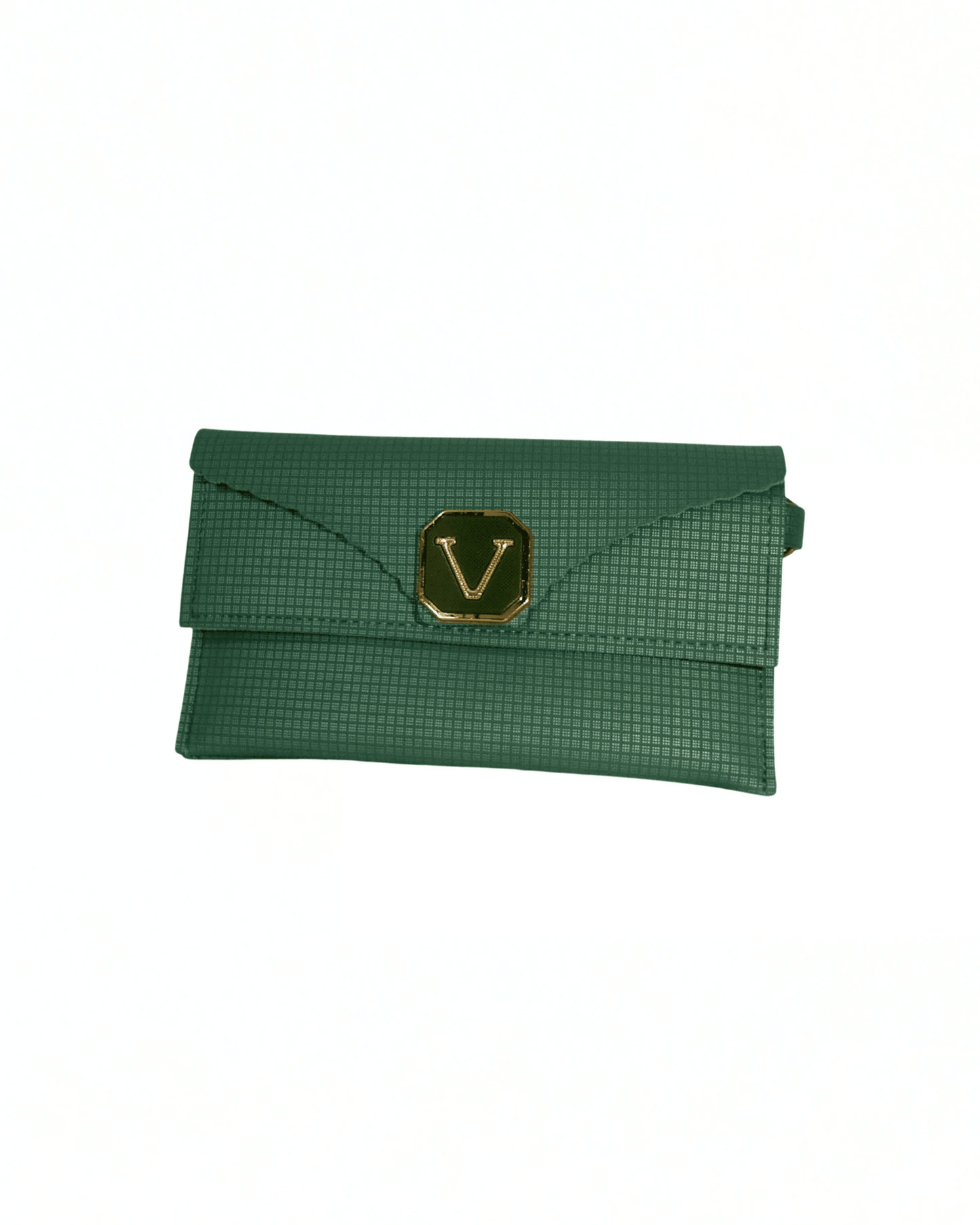 Green Color Clutch for Women with 2 Pockets and 1 Inner Zip - SH Spark PK