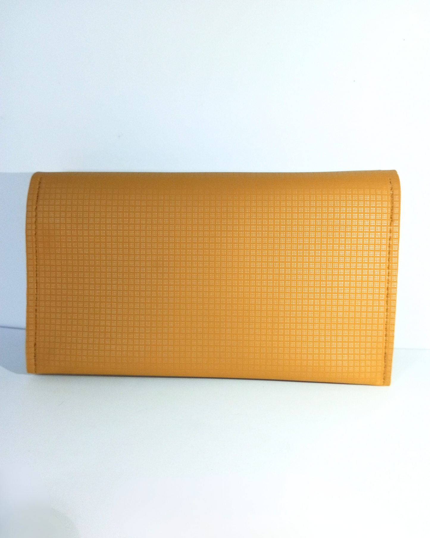 Yellow Color Clutch for Women with 2 Pockets and 1 Inner Zip