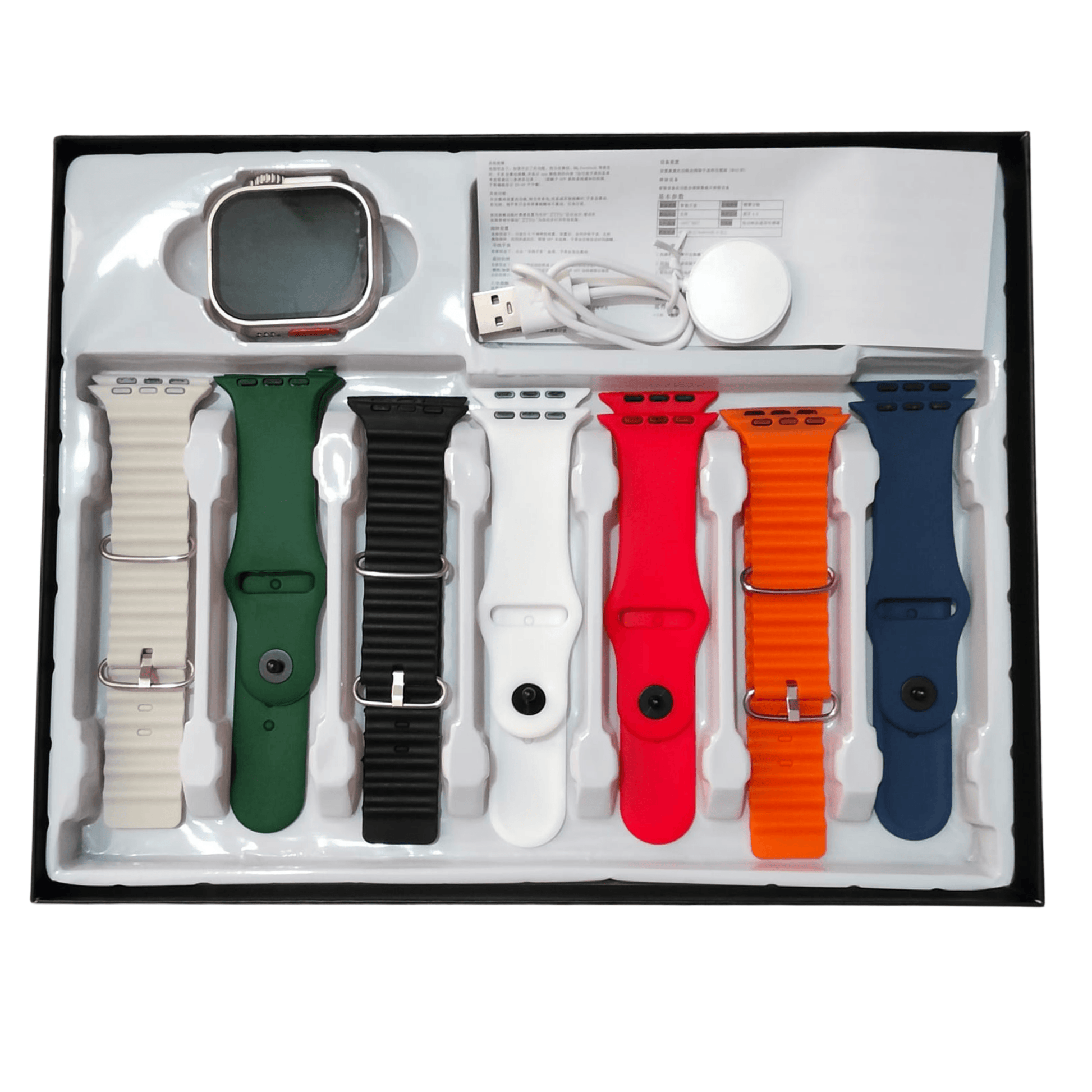 Crown G200 Smartwatch – 7 Free Straps + Charger | Bluetooth Calling Watch - SH Spark PK